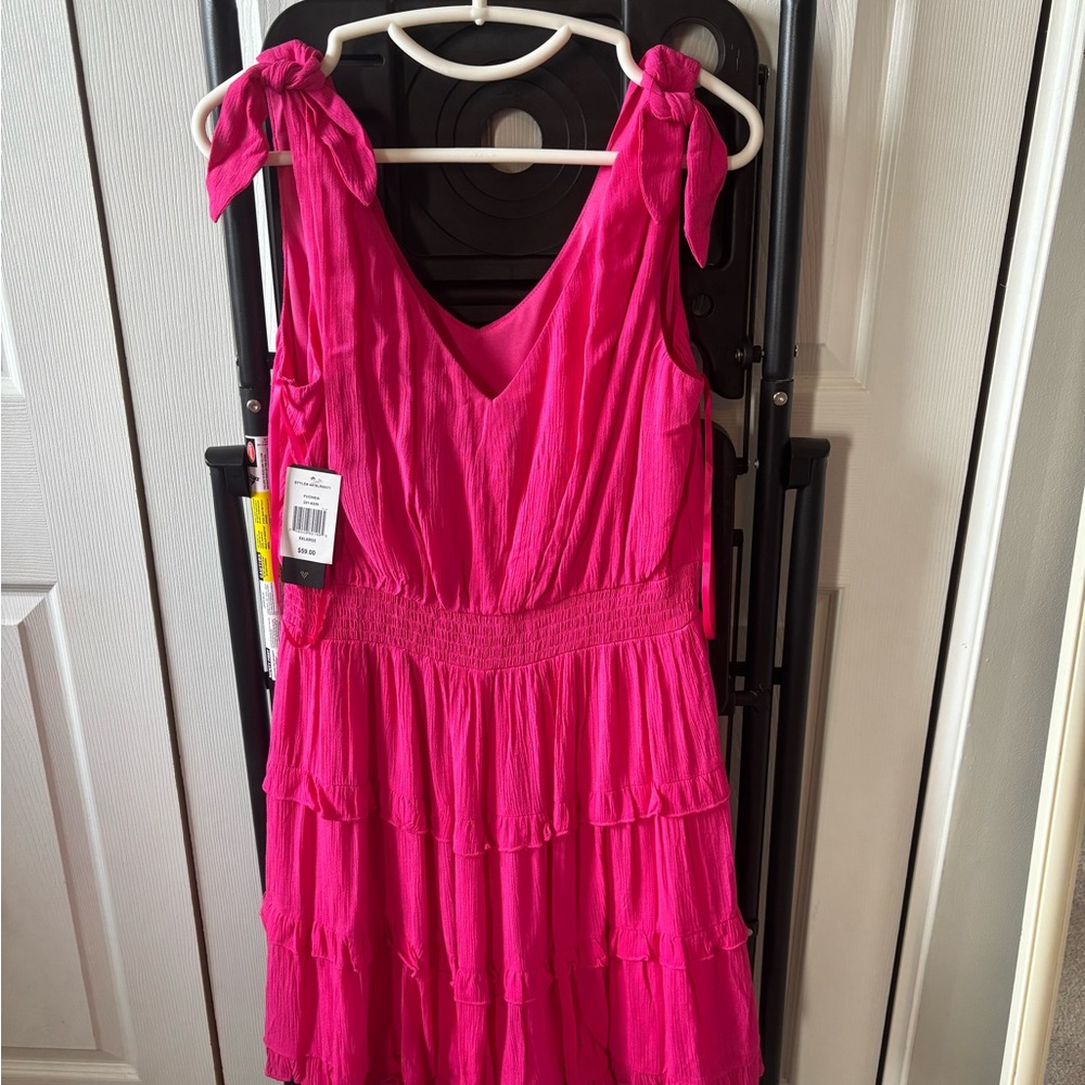 Vibrant Pink Sleeveless Dress